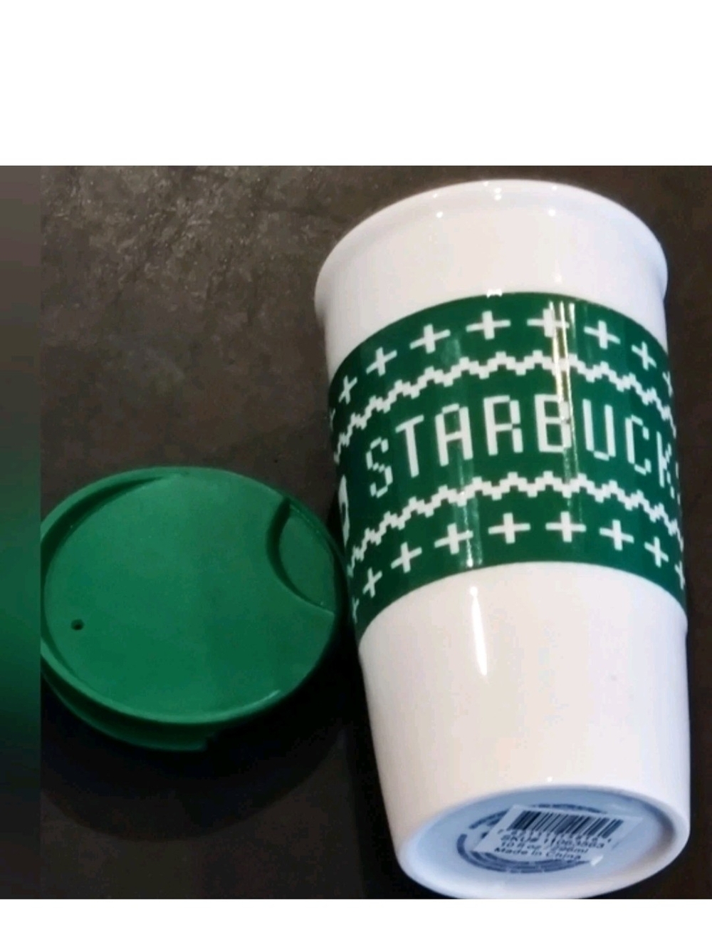 Starbucks 2016 Green Ugly Sweater Ceramic Tumbler...